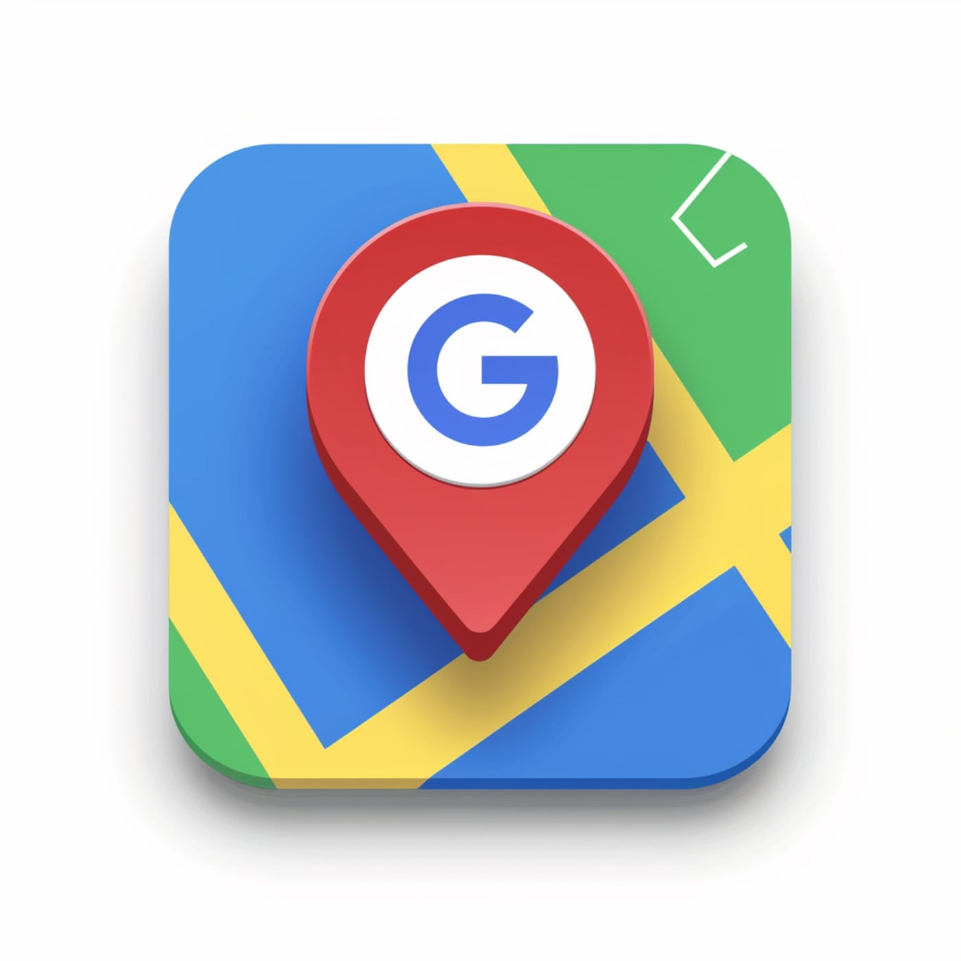 Logo de l'application Google Maps : un marqueur de position rouge avec la lettre G sur une carte
