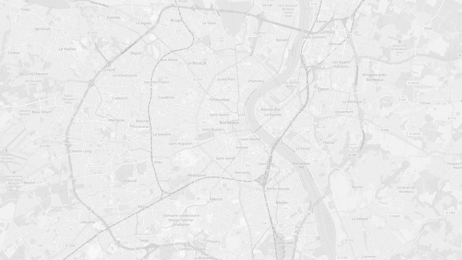 Carte de Bordeaux et de sa métropole