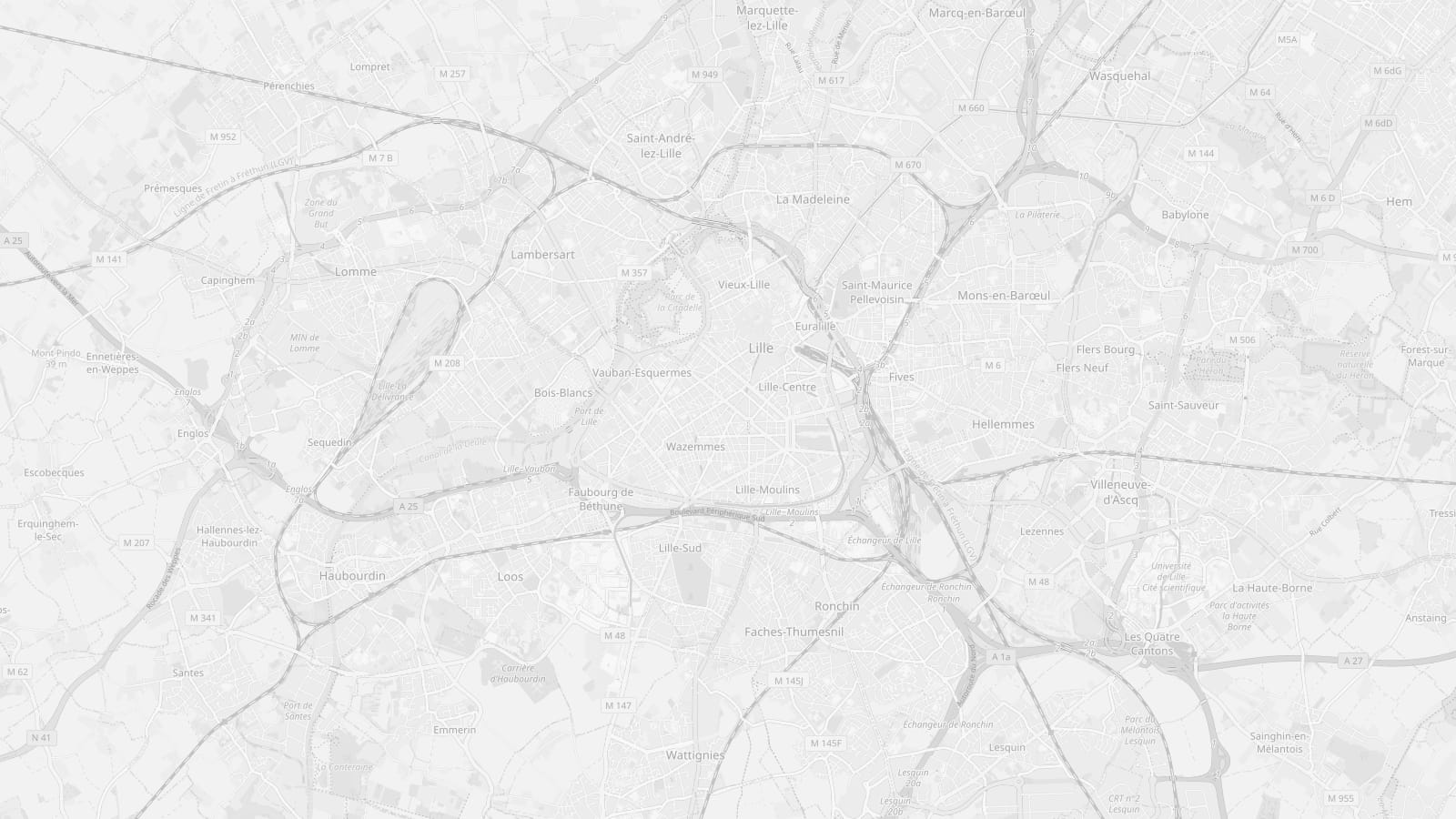 Carte de Lille et de sa métropole