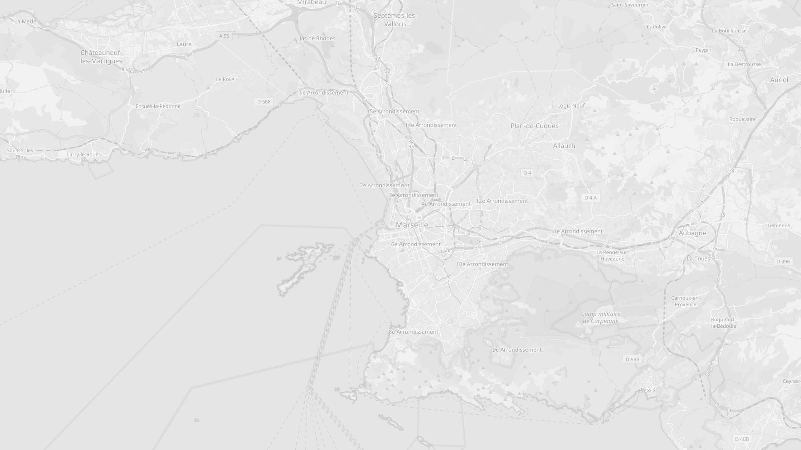 Carte de Marseille et de sa métropole