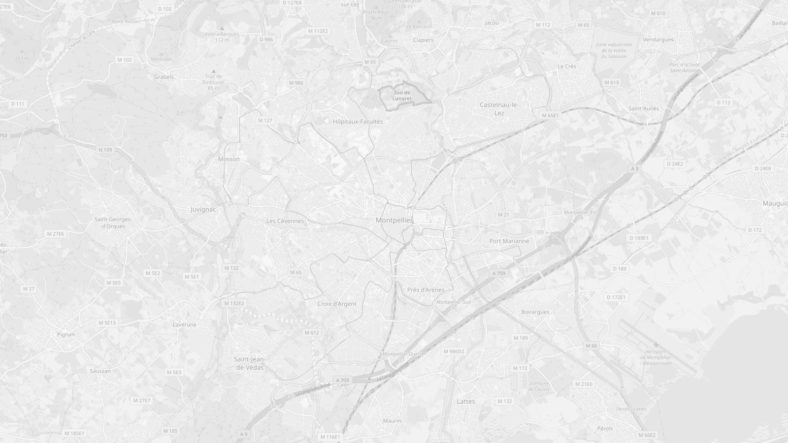Carte de Montpellier et de sa métropole
