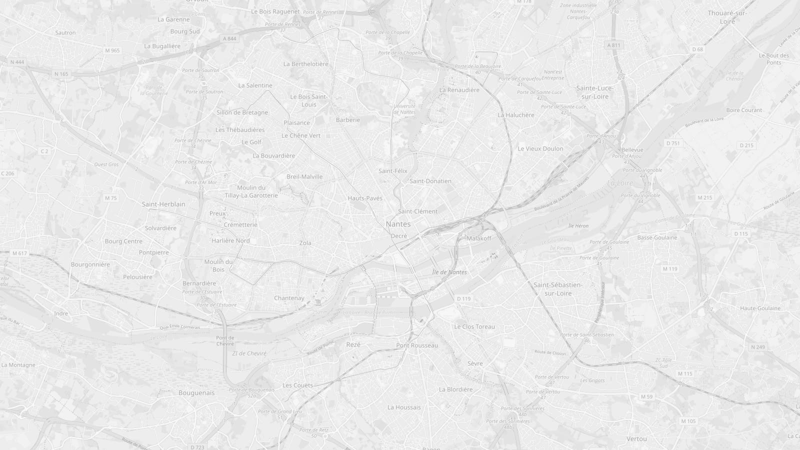 Carte de Nantes et de sa métropole