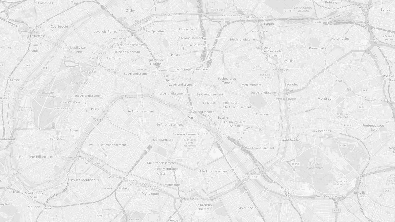 Carte de Paris et de sa métropole