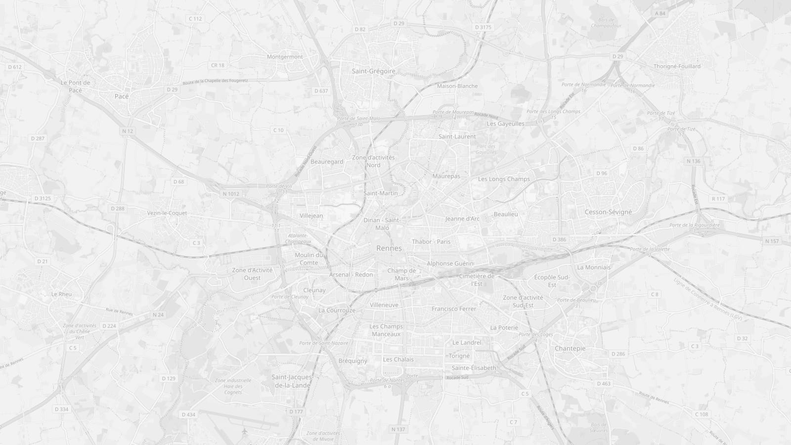 Carte de Rennes et de sa métropole