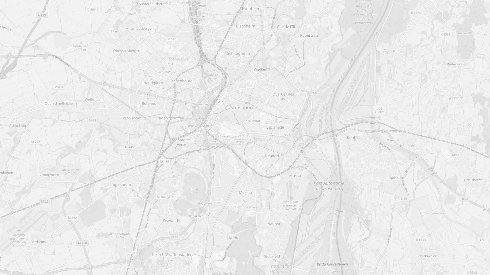 Carte de Strasbourg et de sa métropole