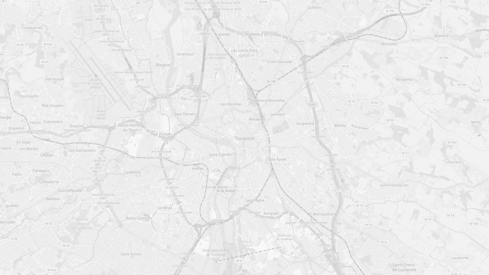 Carte de Toulouse et de sa métropole